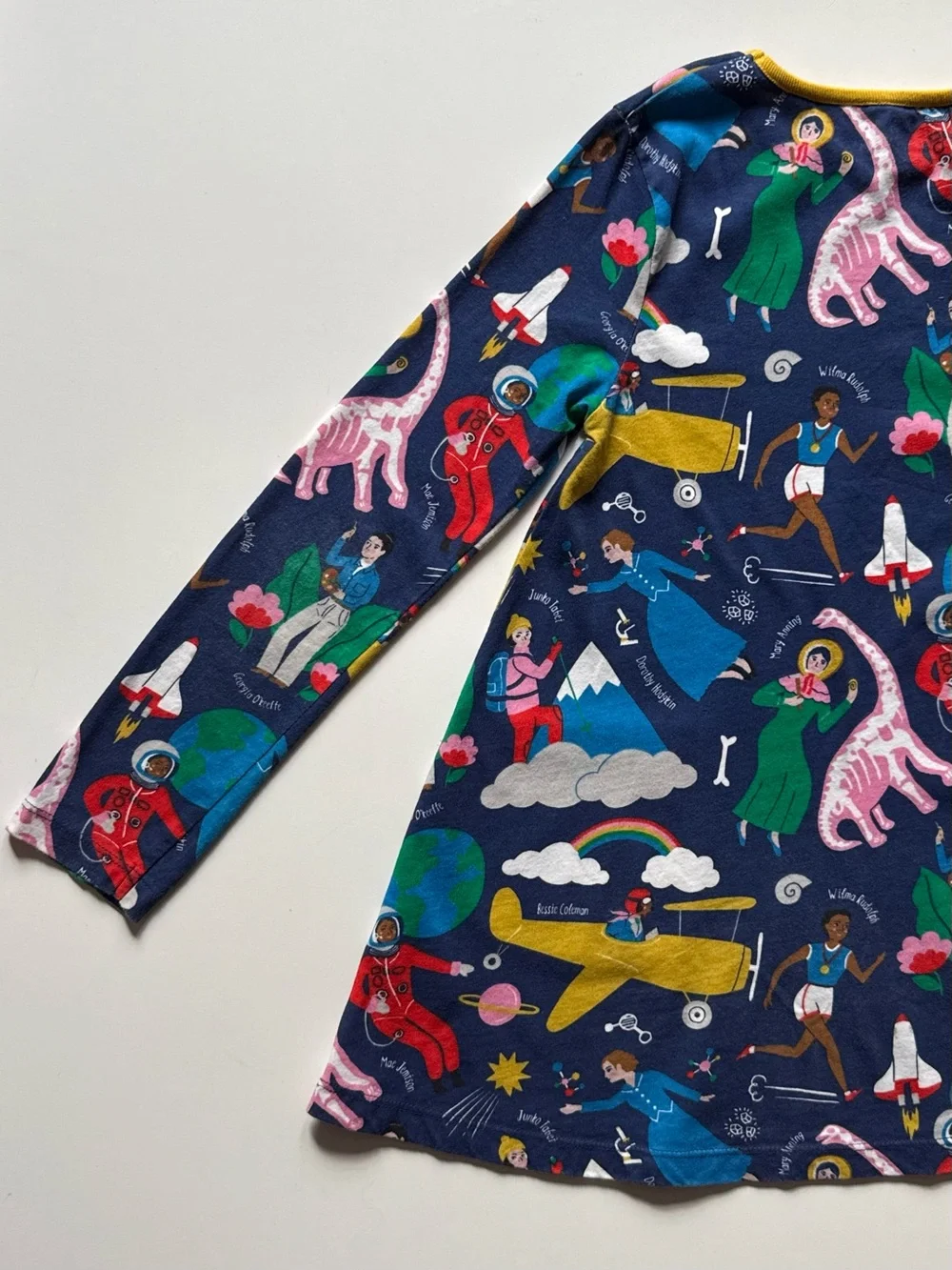 Mini Boden Girls When I Grow Up Print Tunic in Starboard Blue - Size 8-9Y